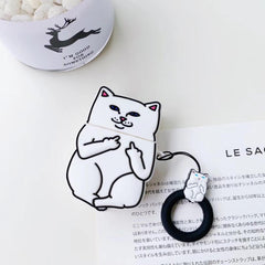 Cartoon Cat AirPods Case - Spooky Cat Plush